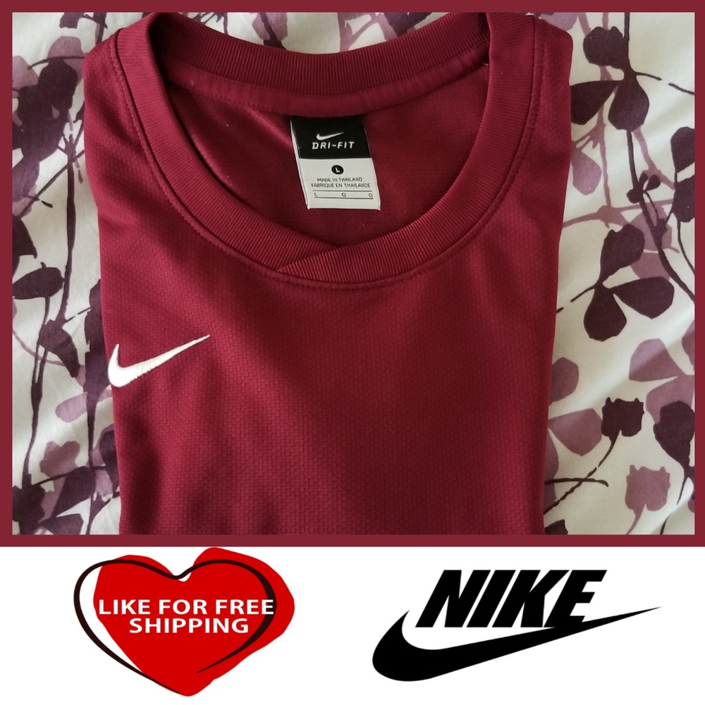 Youth Nike Dri Fit Athletic Maroon Shirt